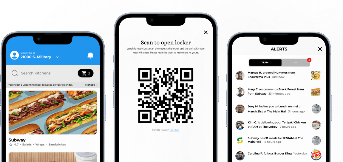 YumUnion mobile app screens