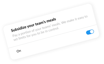Subsidize your team's meals